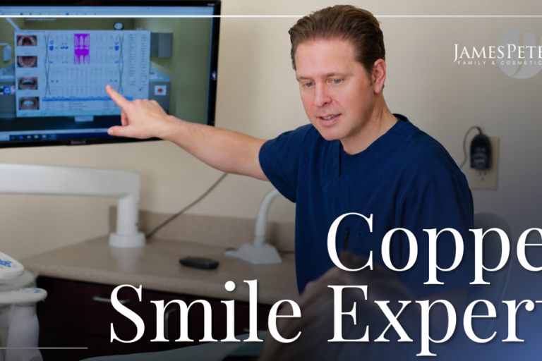 Dentist pointing to screen