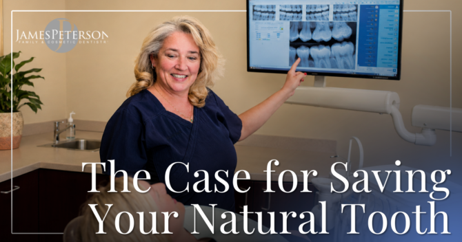 Woman showing dental xrays