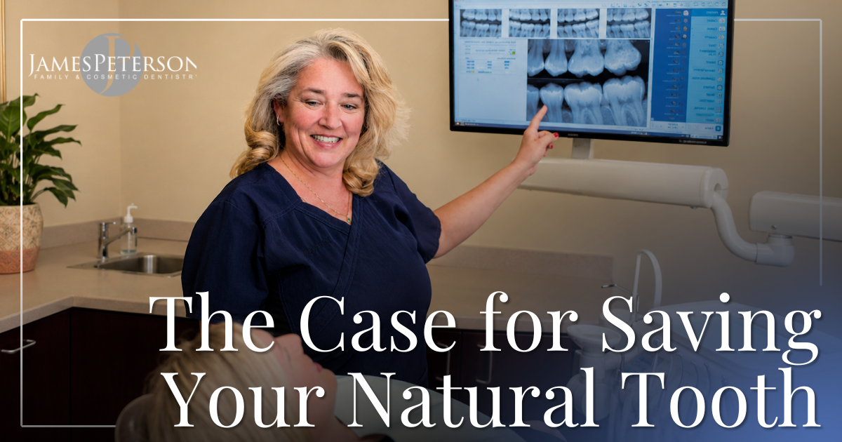 Woman showing dental xrays