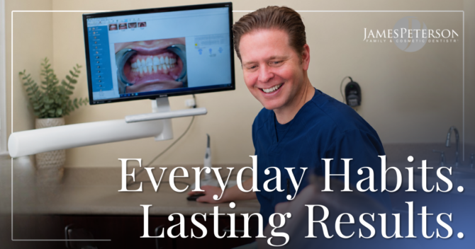 Everyday Habits. Lasting Results. man smiling