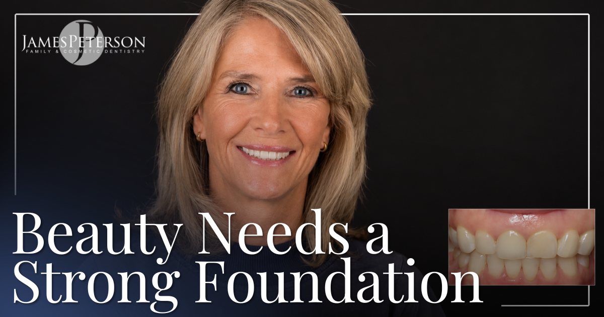 Beauty Needs a Strong Foundation woman smiling